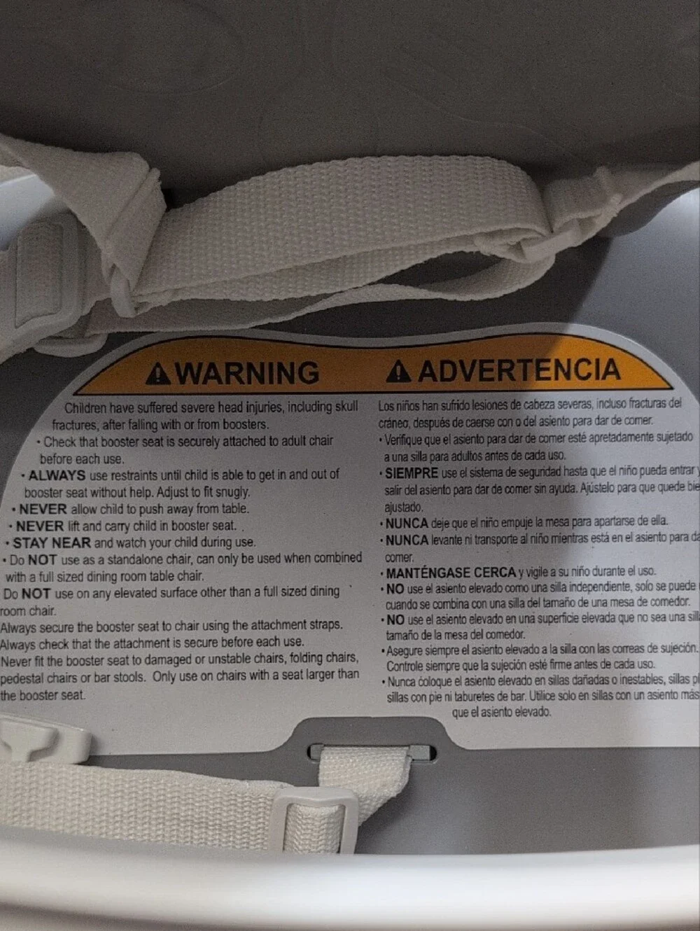 Chicco Gray & White Baby Booster Seat with Removable Tray